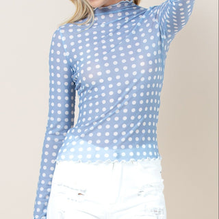 POLKA MESH SHIRT
