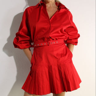 RED SKIRT SET