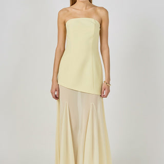 STRAPLE YELLOW DRESS