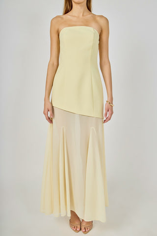 STRAPLE YELLOW DRESS