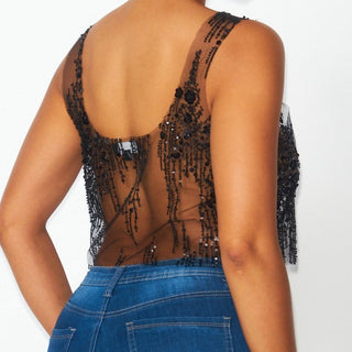 SEQUIN CROP TOP