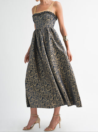 GOLD MIDI DRESS