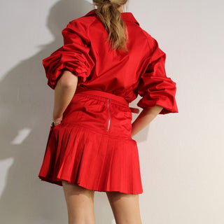 RED SKIRT SET