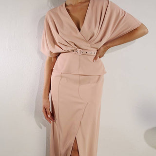 PLEATED TOP SKIRT SET