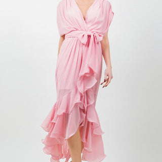 PINK RUFFLE DRESS