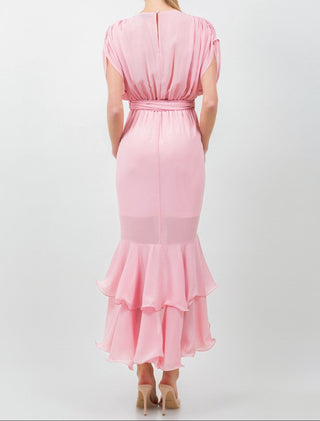 PINK RUFFLE DRESS