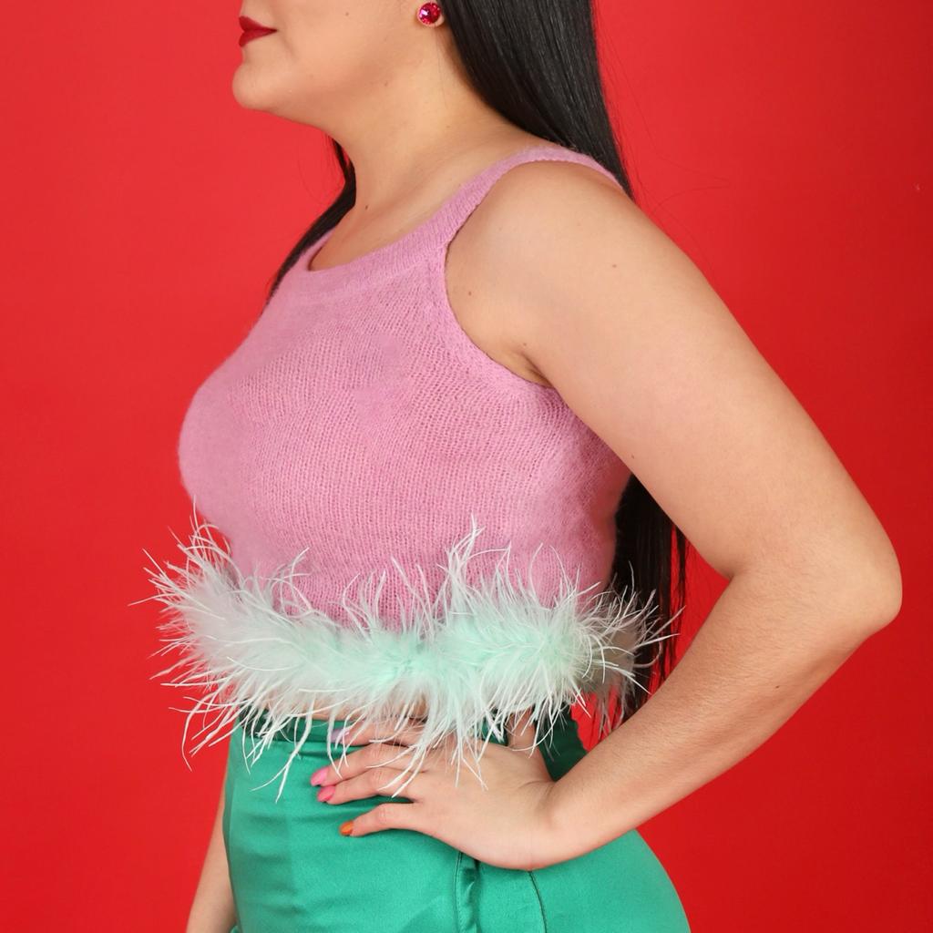 MINT FEATHER TOP